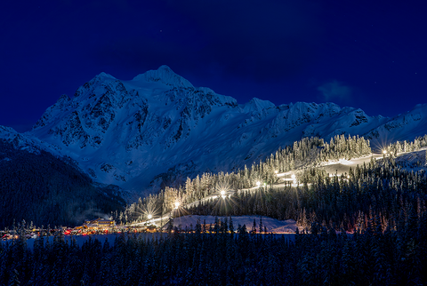 Inaugural Night Skiing Metal Photo Large
